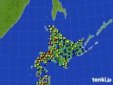 北海道地方のアメダス実況(積雪深)(2022年02月18日)