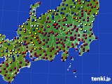 2022年02月18日の関東・甲信地方のアメダス(日照時間)