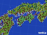 2022年02月18日の四国地方のアメダス(日照時間)