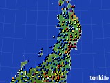 東北地方のアメダス実況(日照時間)(2022年02月20日)