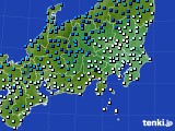関東・甲信地方のアメダス実況(気温)(2022年02月20日)