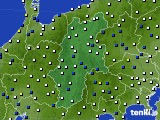 長野県のアメダス実況(風向・風速)(2022年02月20日)