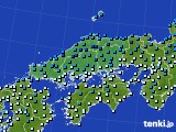 中国地方のアメダス実況(気温)(2022年02月22日)