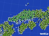 2022年02月22日の中国地方のアメダス(風向・風速)