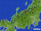 北陸地方のアメダス実況(積雪深)(2022年02月24日)