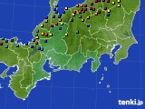 2022年02月24日の東海地方のアメダス(積雪深)