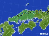 中国地方のアメダス実況(積雪深)(2022年02月24日)