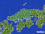 中国地方のアメダス実況(風向・風速)(2022年02月24日)