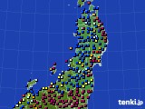 東北地方のアメダス実況(日照時間)(2022年02月25日)
