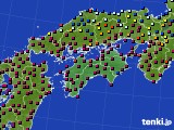 四国地方のアメダス実況(日照時間)(2022年02月25日)