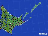 道東のアメダス実況(日照時間)(2022年02月25日)