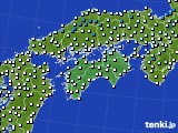 四国地方のアメダス実況(気温)(2022年02月25日)