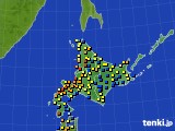 北海道地方のアメダス実況(積雪深)(2022年02月27日)