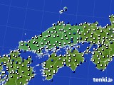 中国地方のアメダス実況(風向・風速)(2022年02月27日)