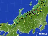 北陸地方のアメダス実況(積雪深)(2022年03月02日)