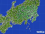 関東・甲信地方のアメダス実況(風向・風速)(2022年03月04日)