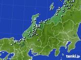 北陸地方のアメダス実況(降水量)(2022年03月05日)
