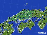 2022年03月05日の中国地方のアメダス(風向・風速)