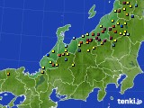 北陸地方のアメダス実況(積雪深)(2022年03月06日)