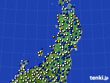 東北地方のアメダス実況(風向・風速)(2022年03月06日)