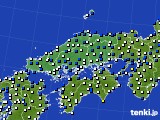 2022年03月06日の中国地方のアメダス(風向・風速)