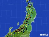 東北地方のアメダス実況(積雪深)(2022年03月09日)