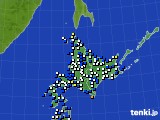 北海道地方のアメダス実況(風向・風速)(2022年03月12日)