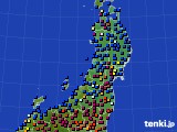 東北地方のアメダス実況(日照時間)(2022年03月14日)