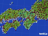 近畿地方のアメダス実況(日照時間)(2022年03月14日)