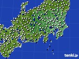 関東・甲信地方のアメダス実況(風向・風速)(2022年03月16日)