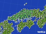 2022年03月16日の中国地方のアメダス(風向・風速)