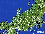 北陸地方のアメダス実況(風向・風速)(2022年03月22日)