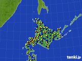 北海道地方のアメダス実況(積雪深)(2022年03月23日)