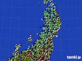 東北地方のアメダス実況(日照時間)(2022年03月24日)