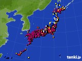 アメダス実況(日照時間)(2022年03月24日)