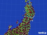 東北地方のアメダス実況(日照時間)(2022年03月25日)