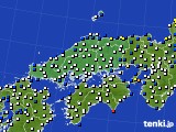 中国地方のアメダス実況(風向・風速)(2022年03月26日)