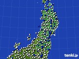 2022年03月27日の東北地方のアメダス(風向・風速)