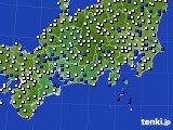 東海地方のアメダス実況(風向・風速)(2022年03月27日)