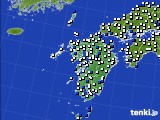 2022年03月27日の九州地方のアメダス(風向・風速)