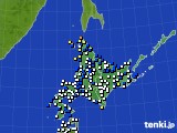 2022年03月29日の北海道地方のアメダス(風向・風速)