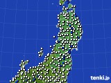 2022年03月29日の東北地方のアメダス(風向・風速)