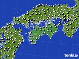 2022年03月30日の四国地方のアメダス(風向・風速)