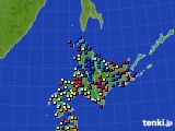 2022年04月01日の北海道地方のアメダス(日照時間)