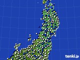 東北地方のアメダス実況(風向・風速)(2022年04月01日)
