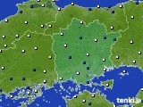 岡山県のアメダス実況(風向・風速)(2022年04月01日)