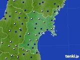 2022年04月01日の宮城県のアメダス(風向・風速)