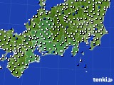 東海地方のアメダス実況(風向・風速)(2022年04月02日)