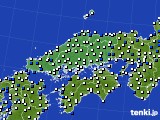 2022年04月04日の中国地方のアメダス(風向・風速)
