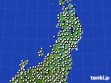 2022年04月05日の東北地方のアメダス(風向・風速)